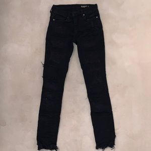 Blank NYC skinny clasique black distressed jean